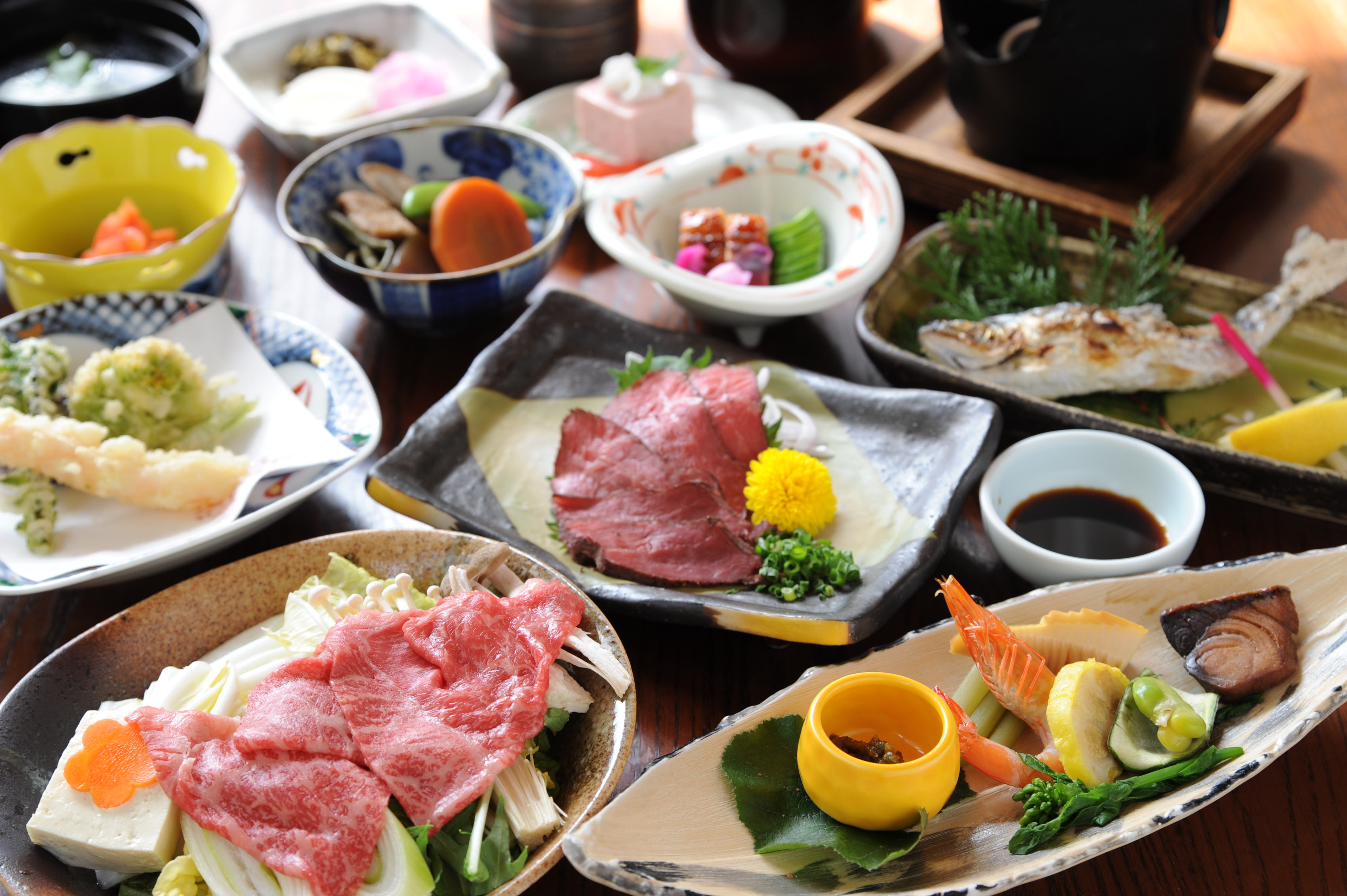 黒川温泉奥の湯の田舎会席料理