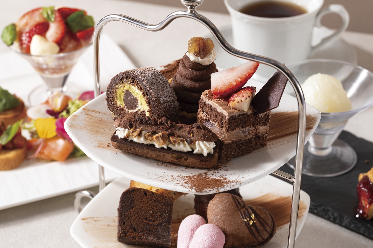 ＼心ほどける甘いひととき／チェックイン日利用★デザートスタンド「Chocolat」付