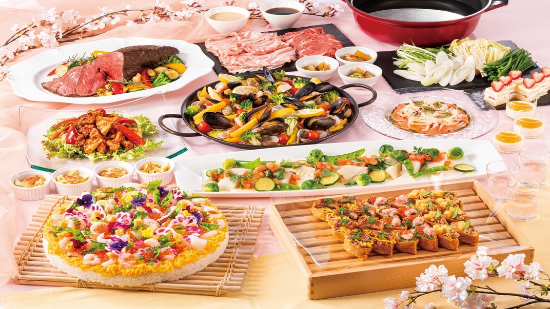 【18時入店】彩り豊かな旬の食材が並ぶ★春のお祝いディナービュッフェ付き　舞浜ステイ