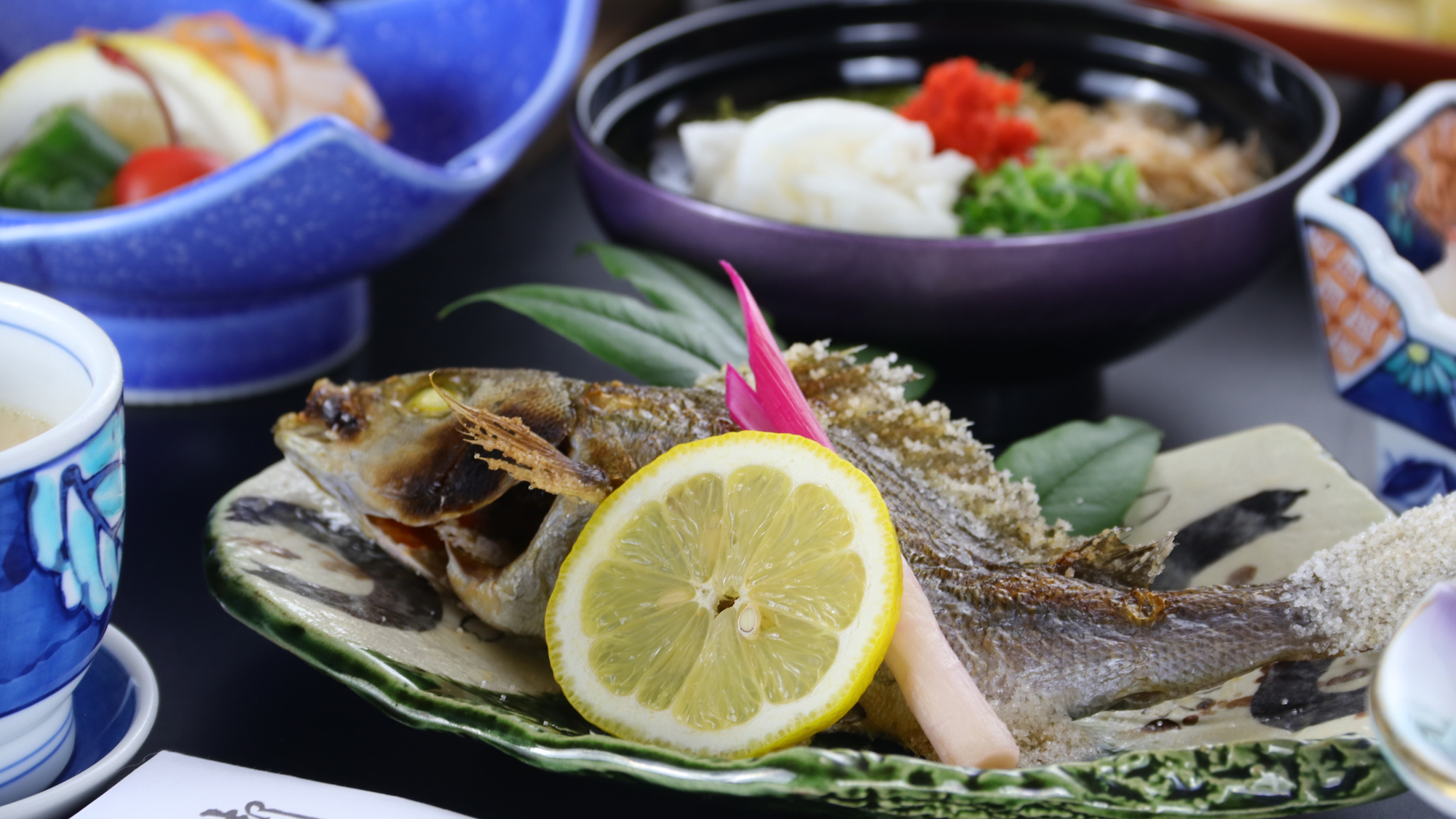 【季節会席（一例）】旬魚の塩焼き