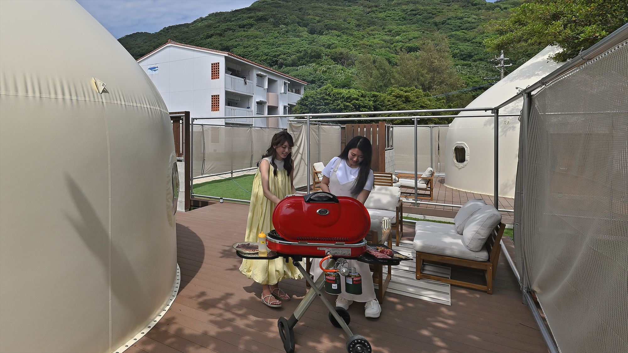 【Tatazumi☆宿泊プラン】完全プライベートなテラス席。周りを気にせず、自分たちのペースで楽しむ