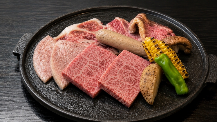 【夏限定】前沢牛・牛タン・カテキン豚を堪能！みちのく鉄板焼会席プラン《夕朝食付き》