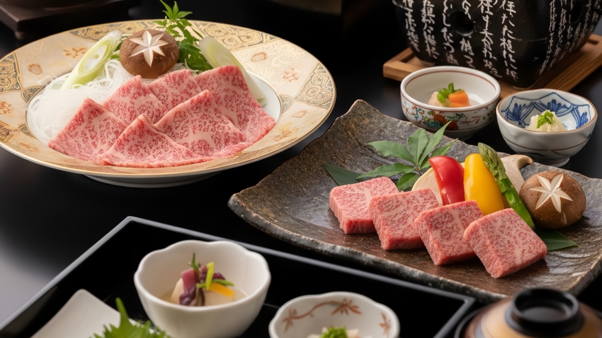 【10％OFF】【楽天スーパーSALE】【すき焼き＆鉄板焼き】前沢牛をダブルで味わう！