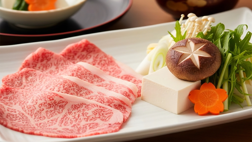 【国産牛｜しゃぶしゃぶプラン】やさしい味わいと四季の味覚を愉しむお手軽な和会席《夕朝食付き》