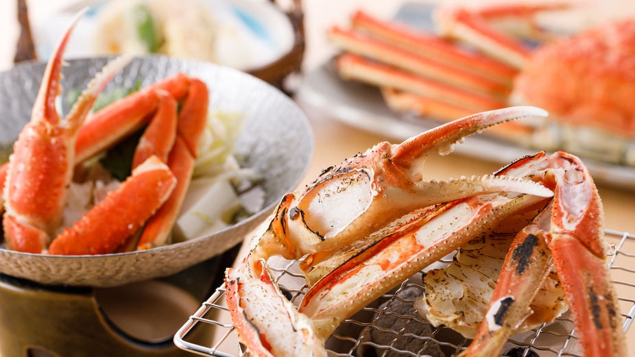 【活蟹懐石】≪個室食確約≫近県で水揚げされた特選蟹を贅沢に味わう蟹フルコース〜蟹刺し・焼き蟹ほか