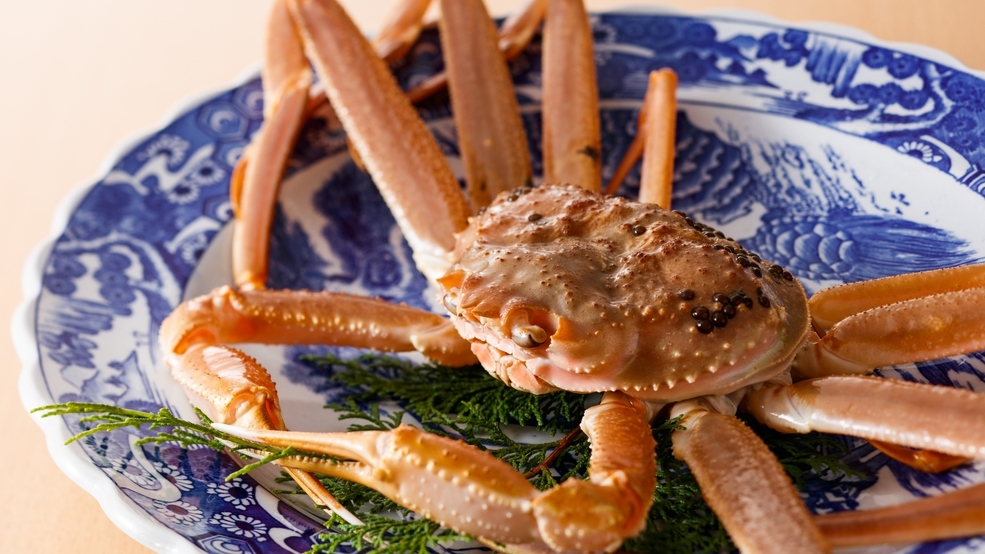 【選べる活蟹】焼き・刺し・茹でからチョイス！おまかせ会席×タグ付き活ズワイ蟹（2名で1杯）