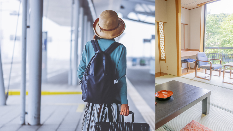 【ひとり旅−リバー棟客室−】自由気ままにマイペースなひとり旅を。お部屋は余裕あるゆったり和洋室タイプ