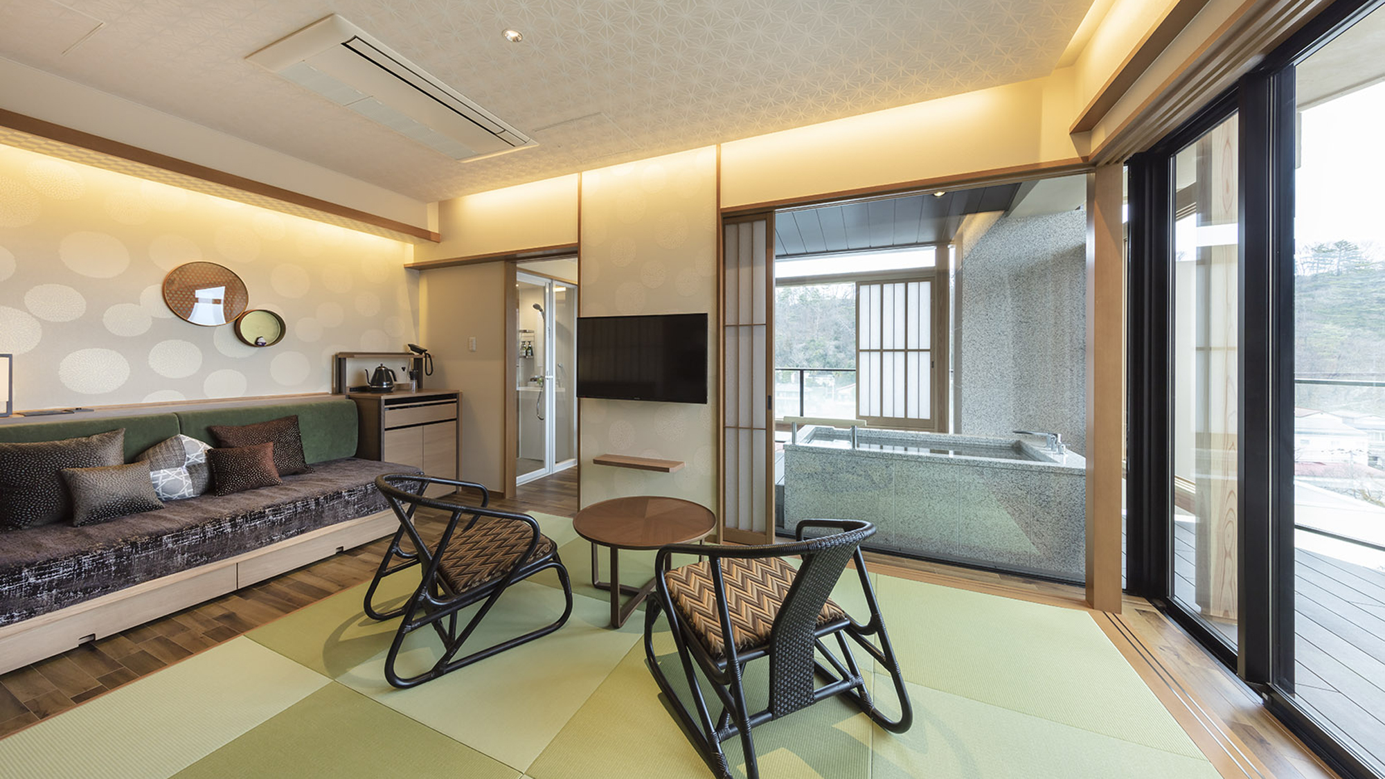 ＳＯＲＡ／和モダン・露天風呂付きコーナースイート