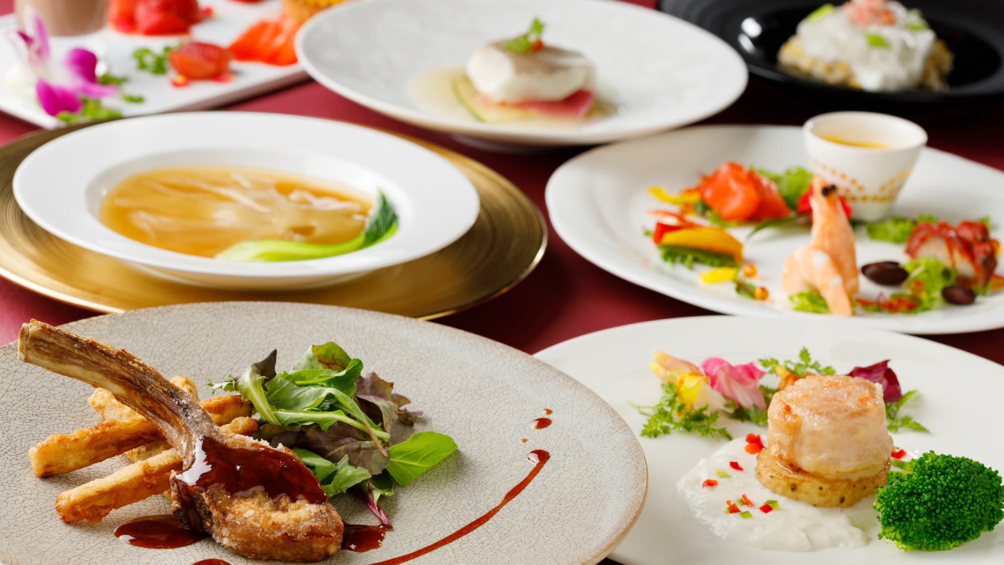 【中国料理・豪華】フカヒレ姿煮や骨付きラムチョップなど。贅沢 Xmasディナーコース【夕・朝食付】