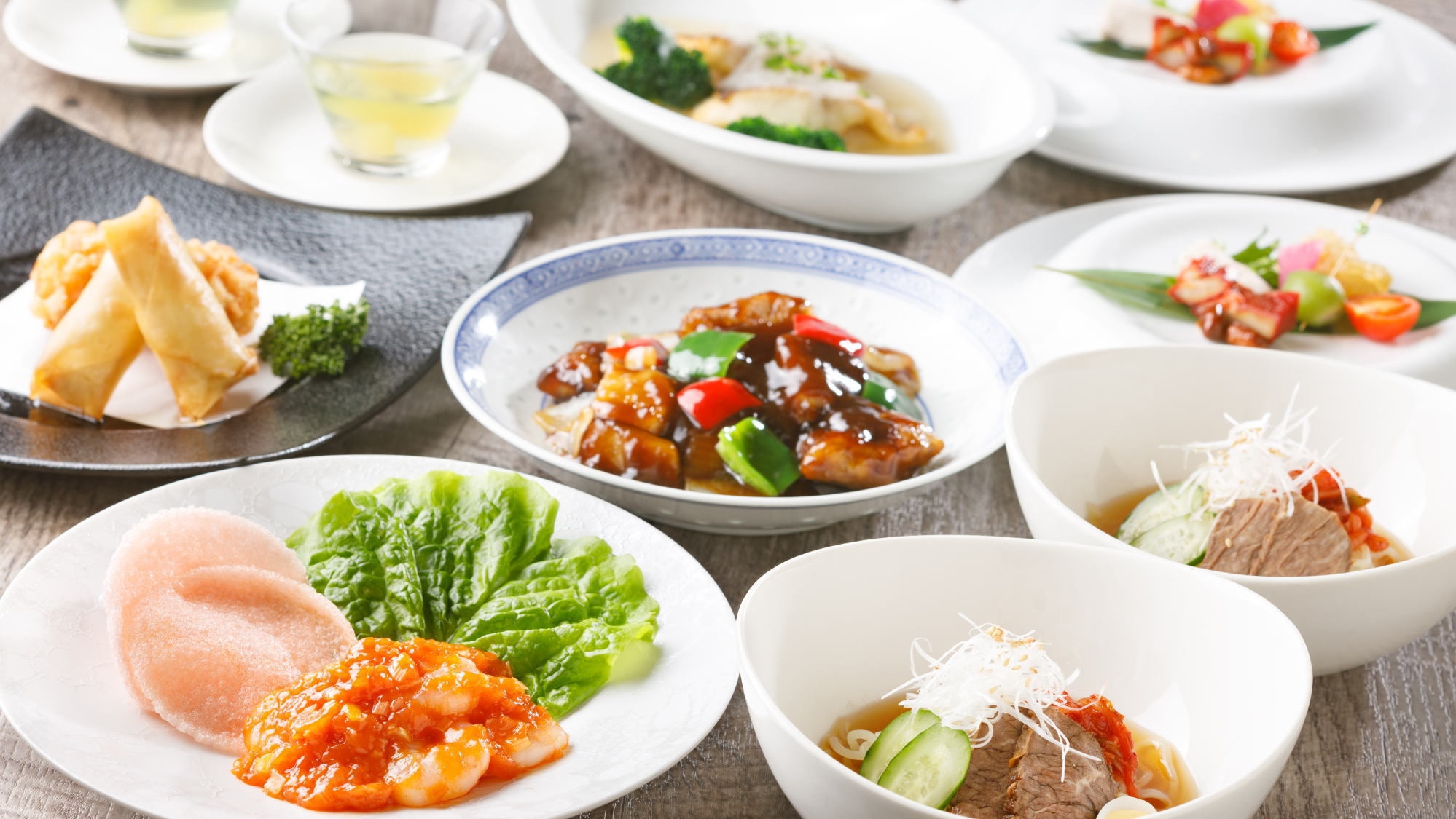 ◆【中国料理・豪華】定番中華と盛岡冷麺が楽しめるディナーコース／1月〜2月【夕・朝食付】