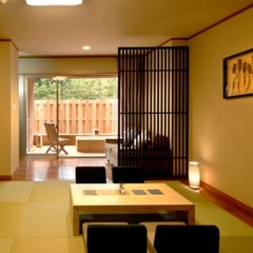 【和風モダン／和室10畳＋広緑】琉球畳を敷き詰めた10畳の和室