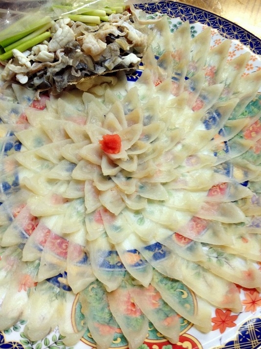 とらふぐコース　とらふぐ刺しを大皿でご用意☆ふくちり、ふぐ唐揚げ、雑炊も♪
