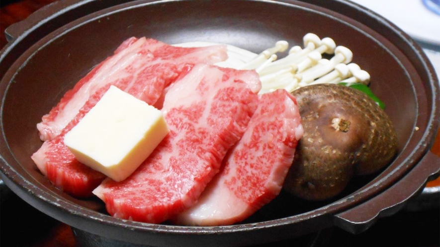 *【特選料理】夕食一例《上州牛の陶板焼き》群馬県のブランド「上州牛」の陶板焼き◎（イメージ）
