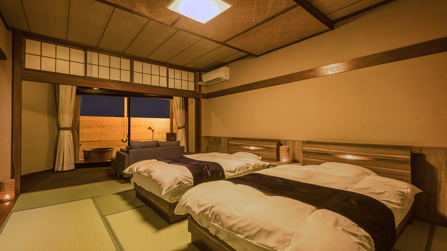 スーペリア露天風呂付和モダン12畳　※客室の一例