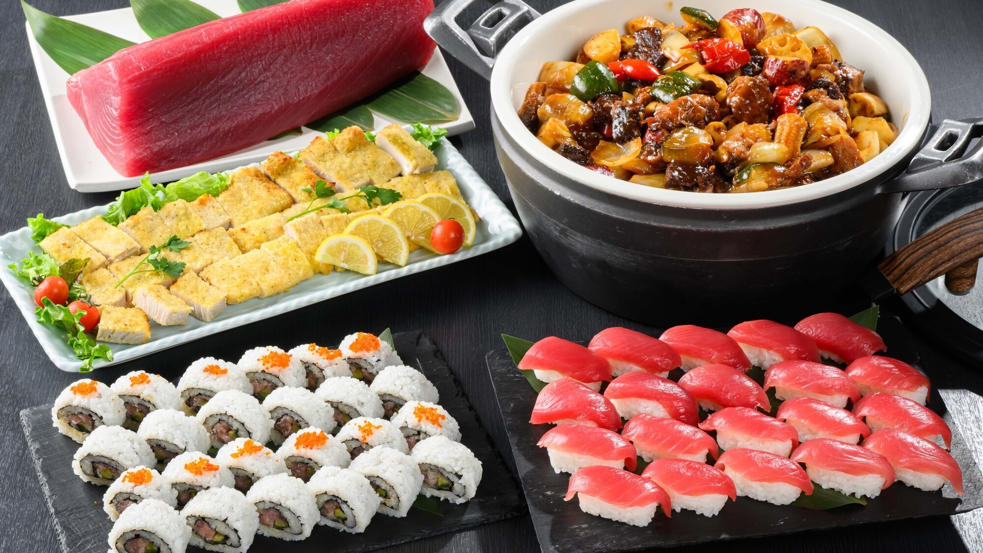 お祭りバイキングマグロコーナー