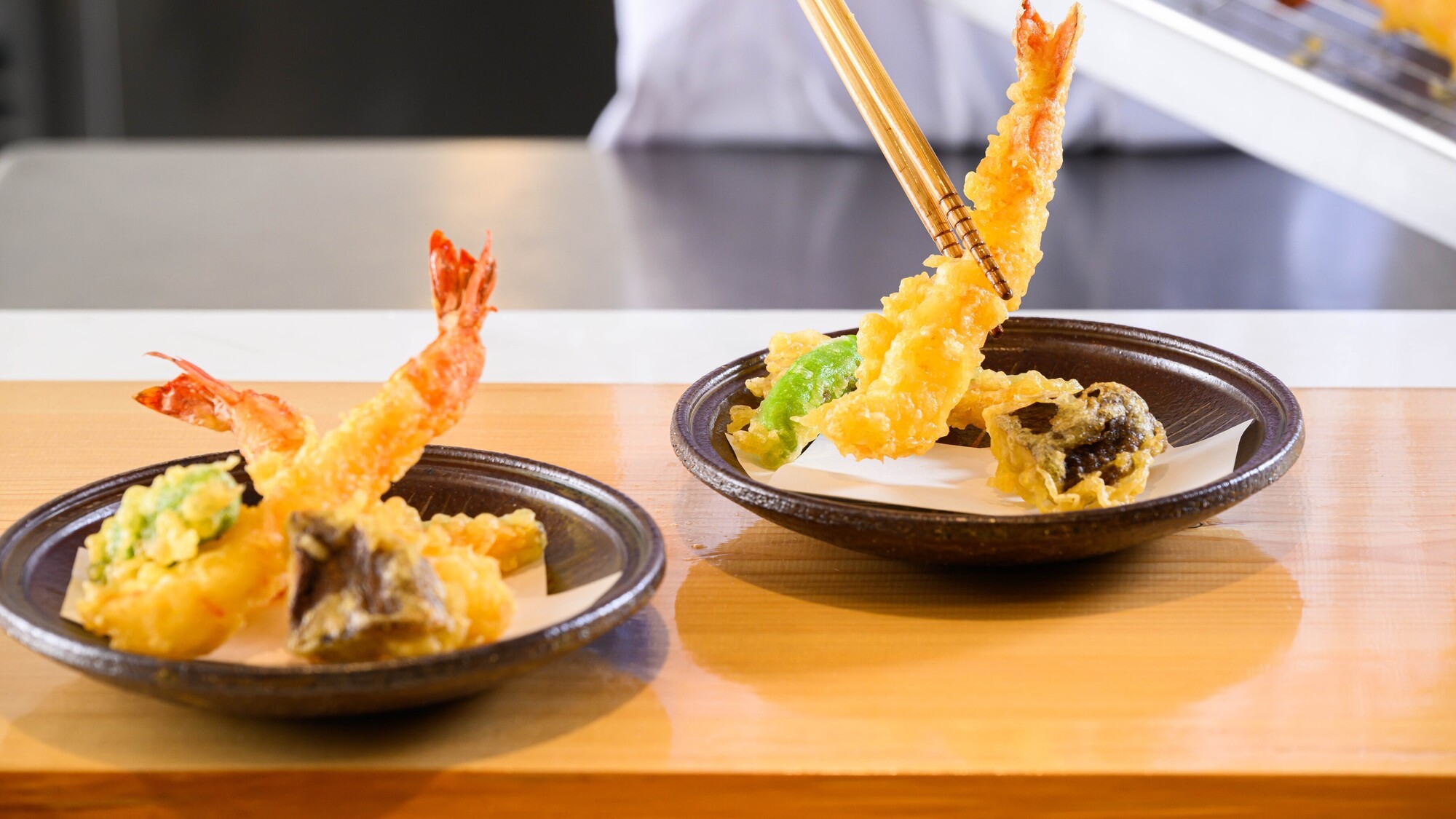 【山上館レストラン】揚げたての天ぷら