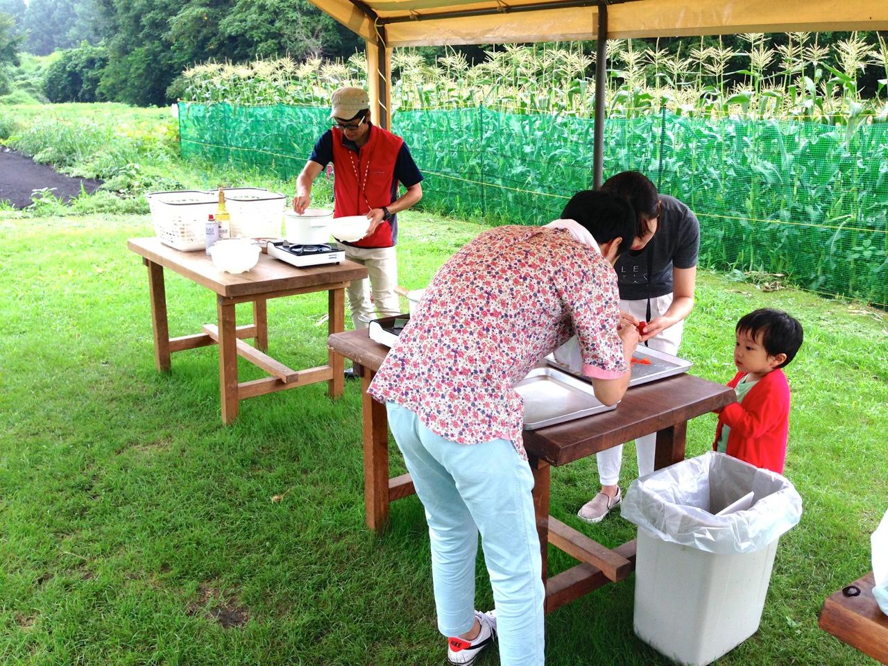 農園クッキング・採り立て野菜をクッキング