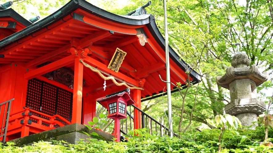 縁結びの神様として有名な九頭龍神社。箱根九頭龍の森の中