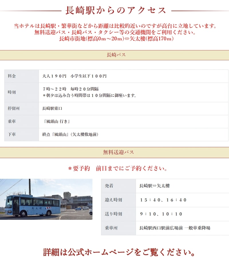 長崎駅からのアクセス