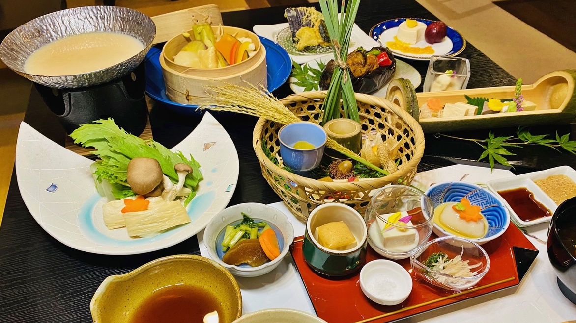 【１泊２食付き】一番人気！心も体もヘルシーに！湯葉と旬野菜の精進会席プラン