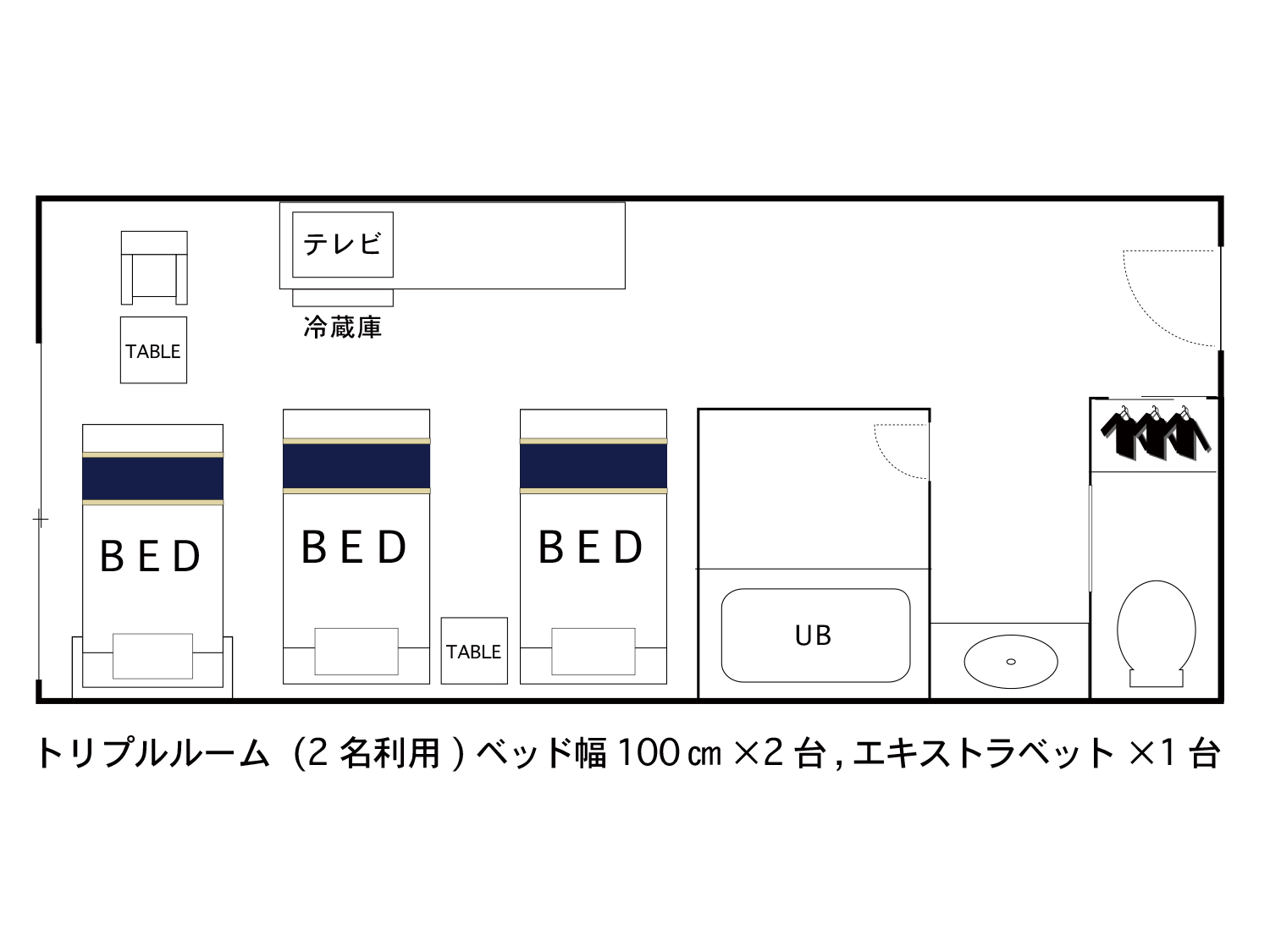 【洋室トリプル】３名様ご利用