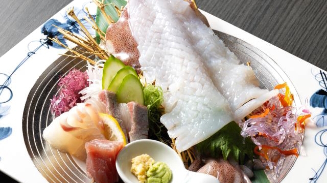 2025.8/1〜9/5　白イカ姿造りと但馬牛会席