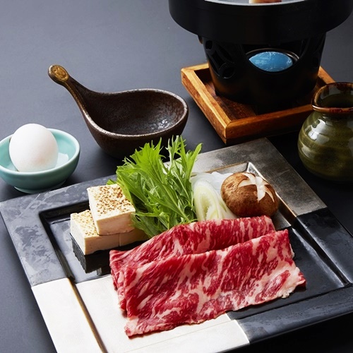 【一人旅・すき焼き付コース】旨味溢れる上州牛を満喫！のんびりと18種の貸切露天風呂！個室でお食事♪