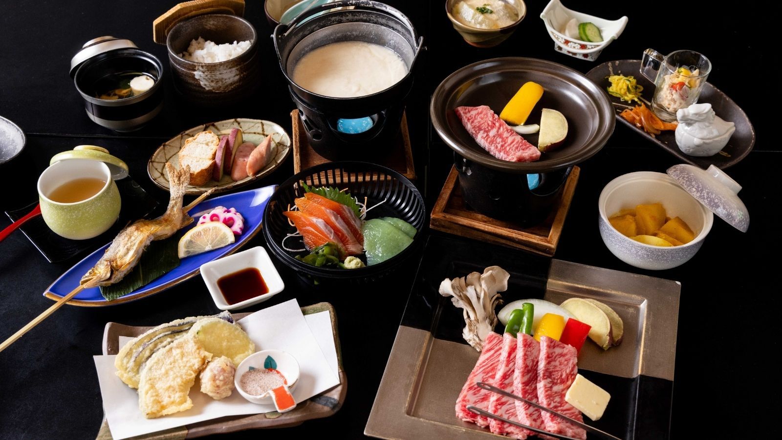 【スタンダード会席｜2食付】群馬県産「上州牛」を陶板焼き(90g)で堪能