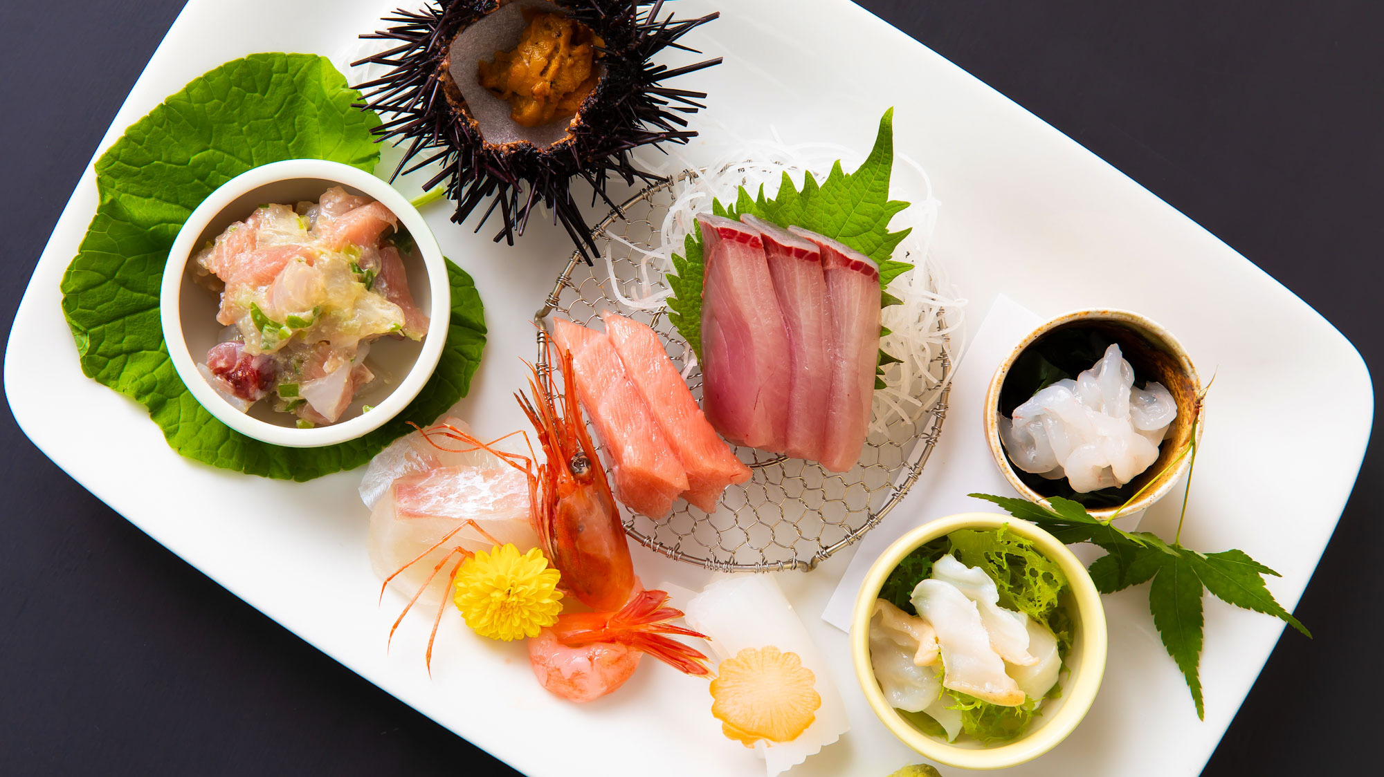 ９種のお造り盛りコースの一例