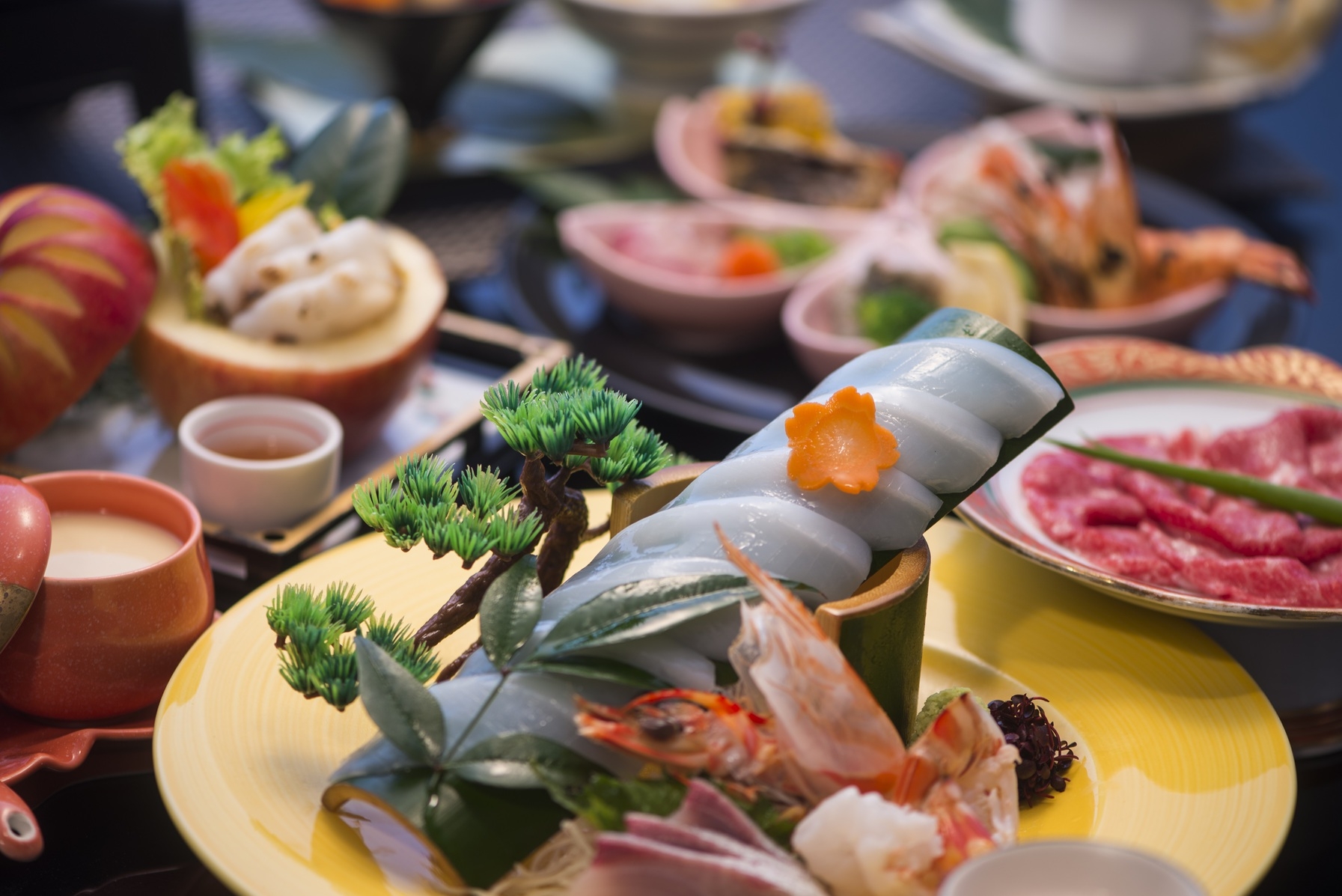 お刺身好きの方におススメ！料理長おまかせ刺身5種盛＆おおいた和牛すき焼付プラン♪