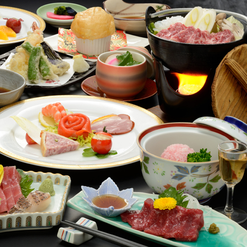 五戸名物「さくら鍋」をはじめとした季節の和食膳一例