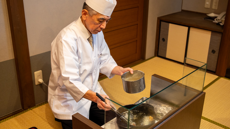 【平日２名限定】囲炉裏の客室でしか食べられない！３種類の味が楽しめる囲炉裏三宝鍋会席♪