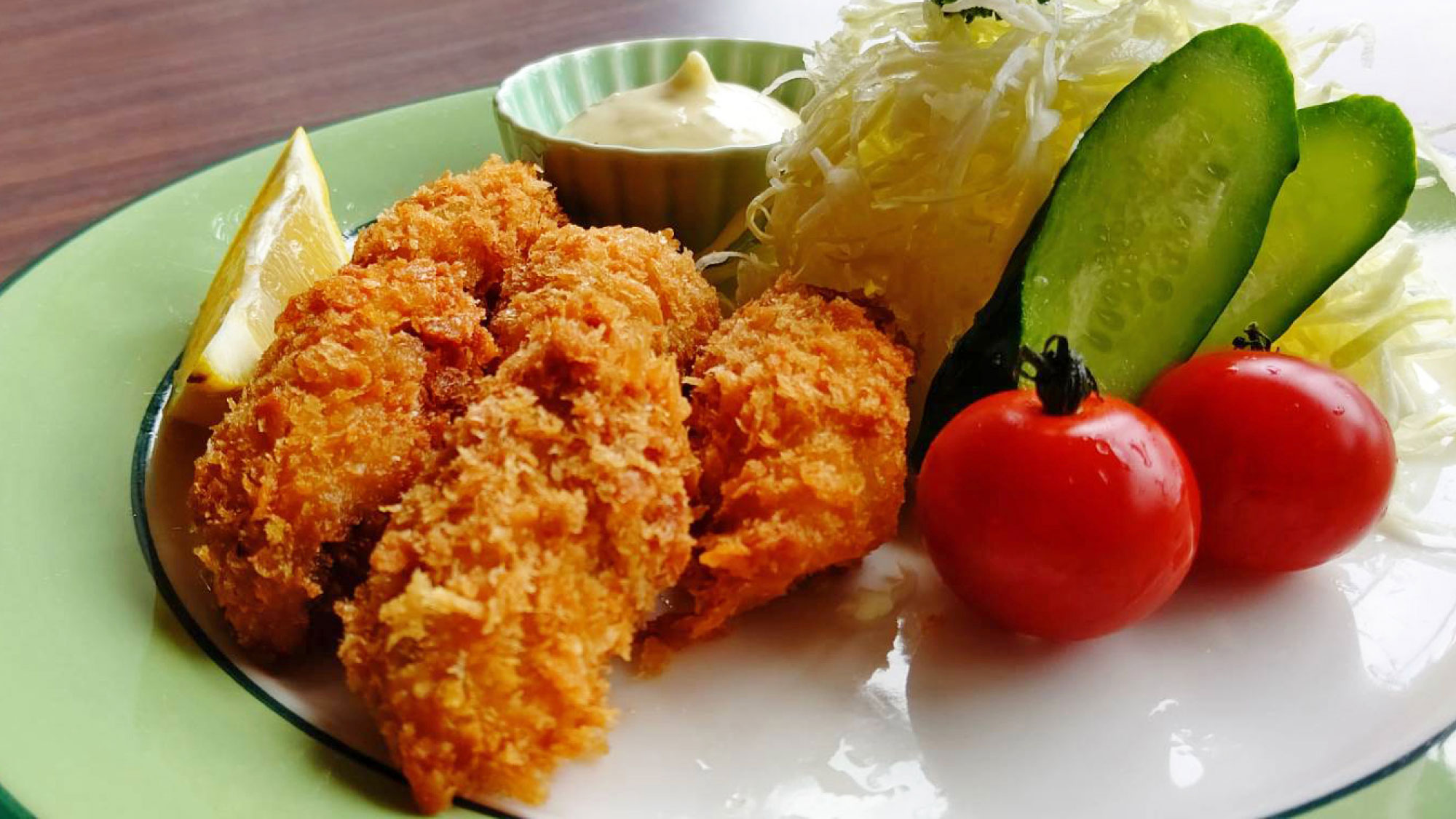 【レストラン日高】メニュー　カキフライ定食