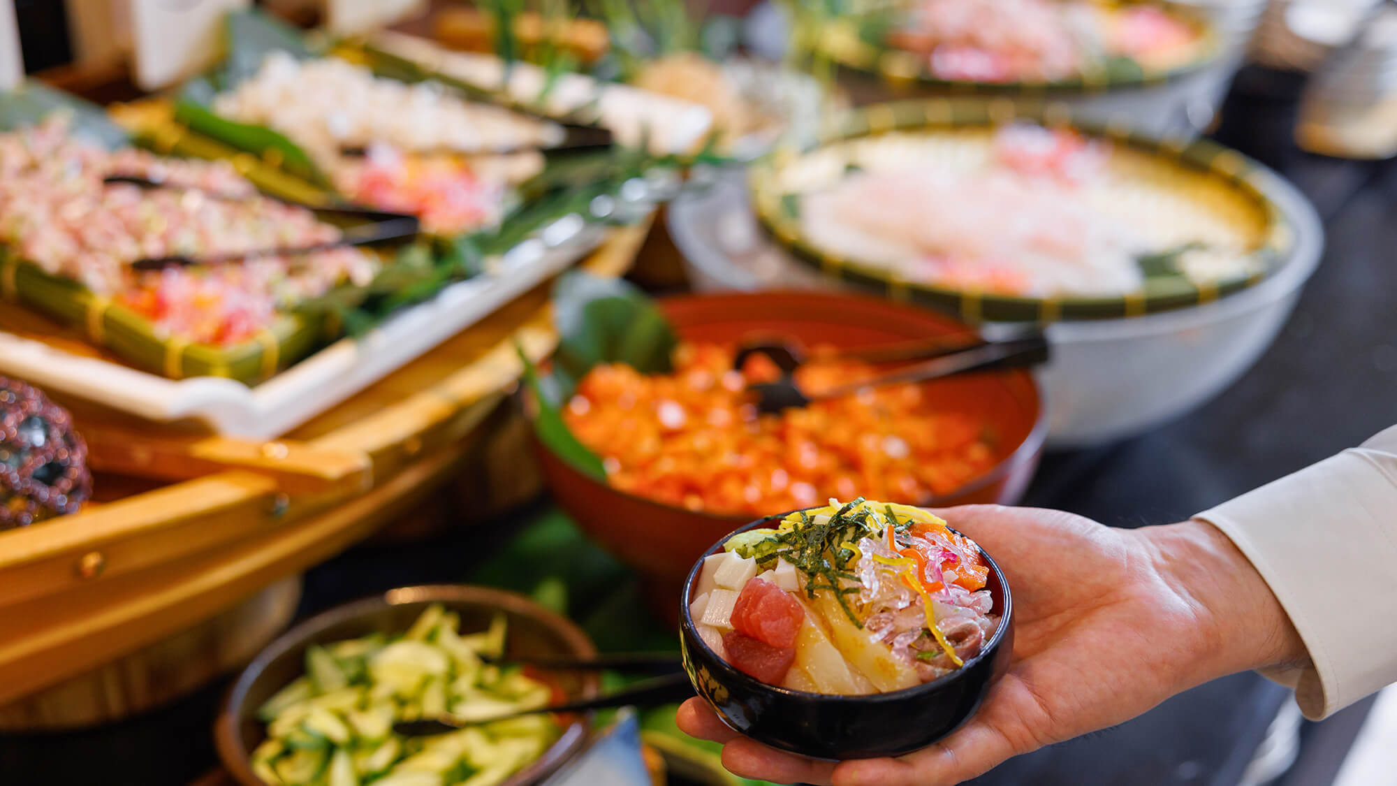 【バイキング】自分で作る海鮮丼～組み合わせは無限大。　※イメージ