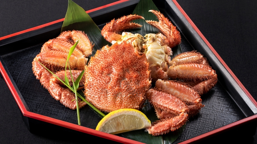 【温泉グルメ】＜バイキング＞毛ガニ一杯付き！夕食をもっと贅沢に〜海の幸を堪能プラン