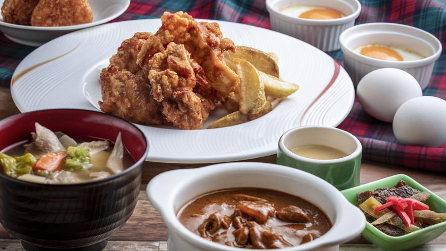 【朝食】世界と日本の山をモチーフに料理長が考案したメニュー