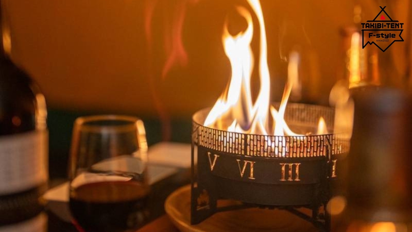 【早期割60／テントで焚き火お手軽体験付】＜バイキング＞ゆらめく炎を眺めながら非日常を体験（072）