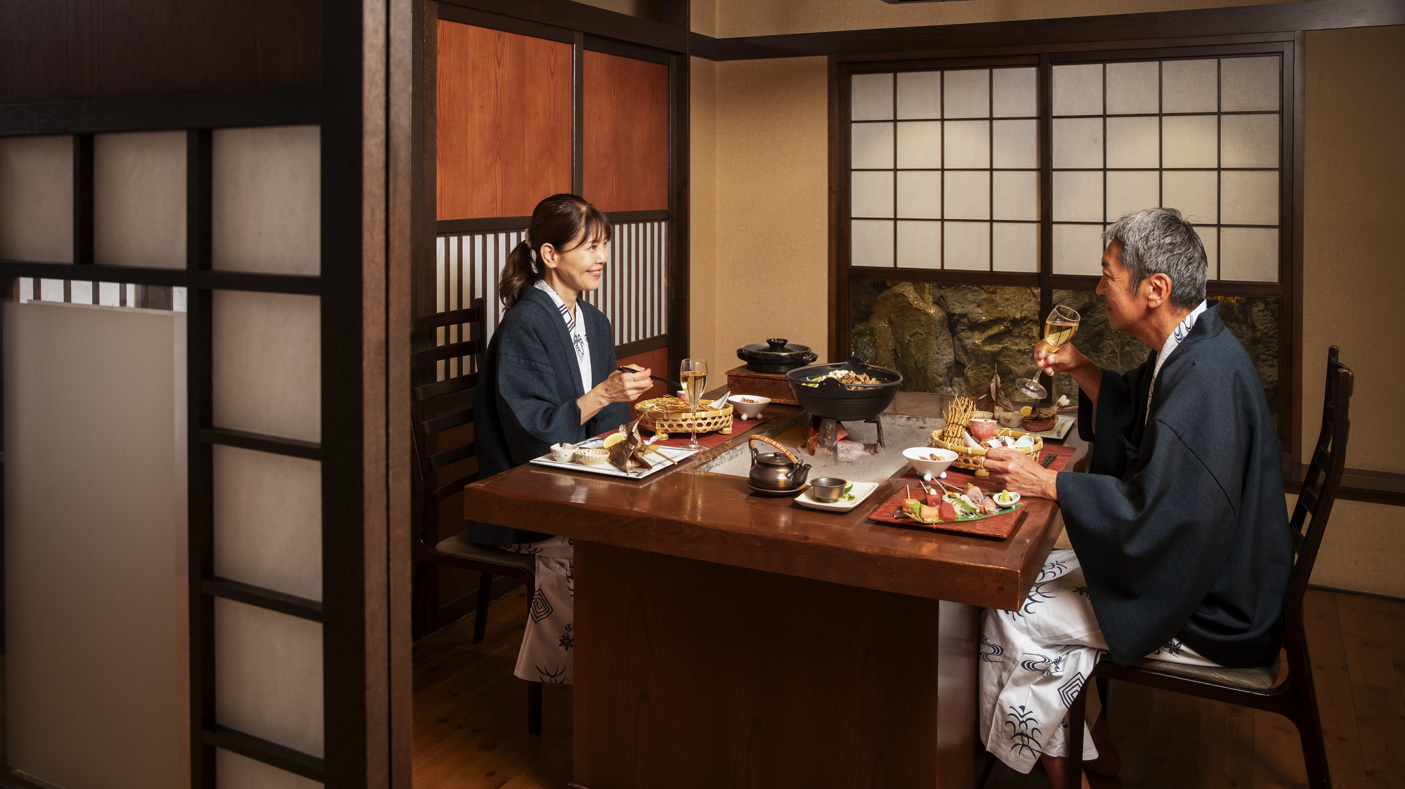 【お食事処　北番屋】懐かしさあふれる囲炉裏を囲みながら味わう懐石料理