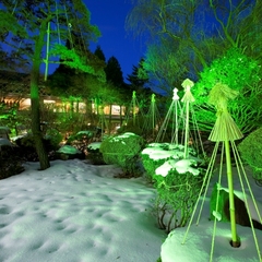 ■啄木亭の日本庭園（冬）