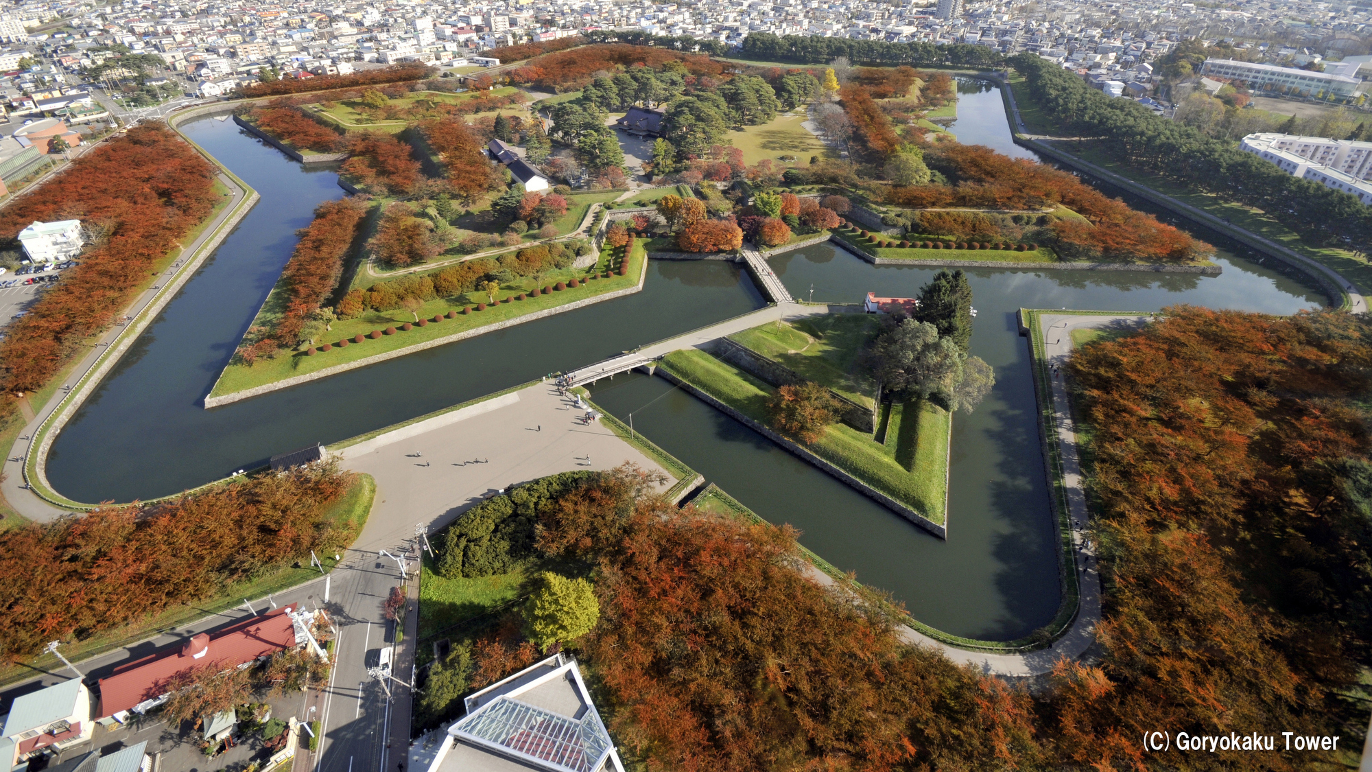 五稜郭タワーの景色（秋）