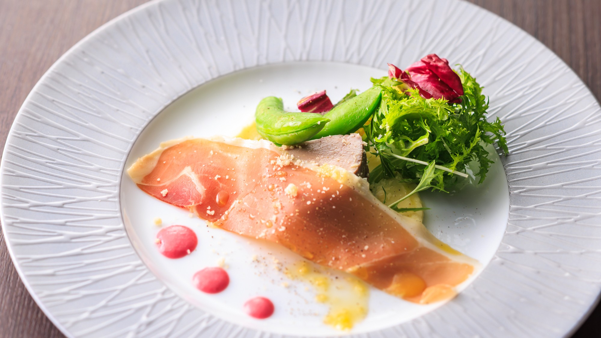 【夏セレクト】ふじのくにポークコンフィと生ハムのサラダ仕立て