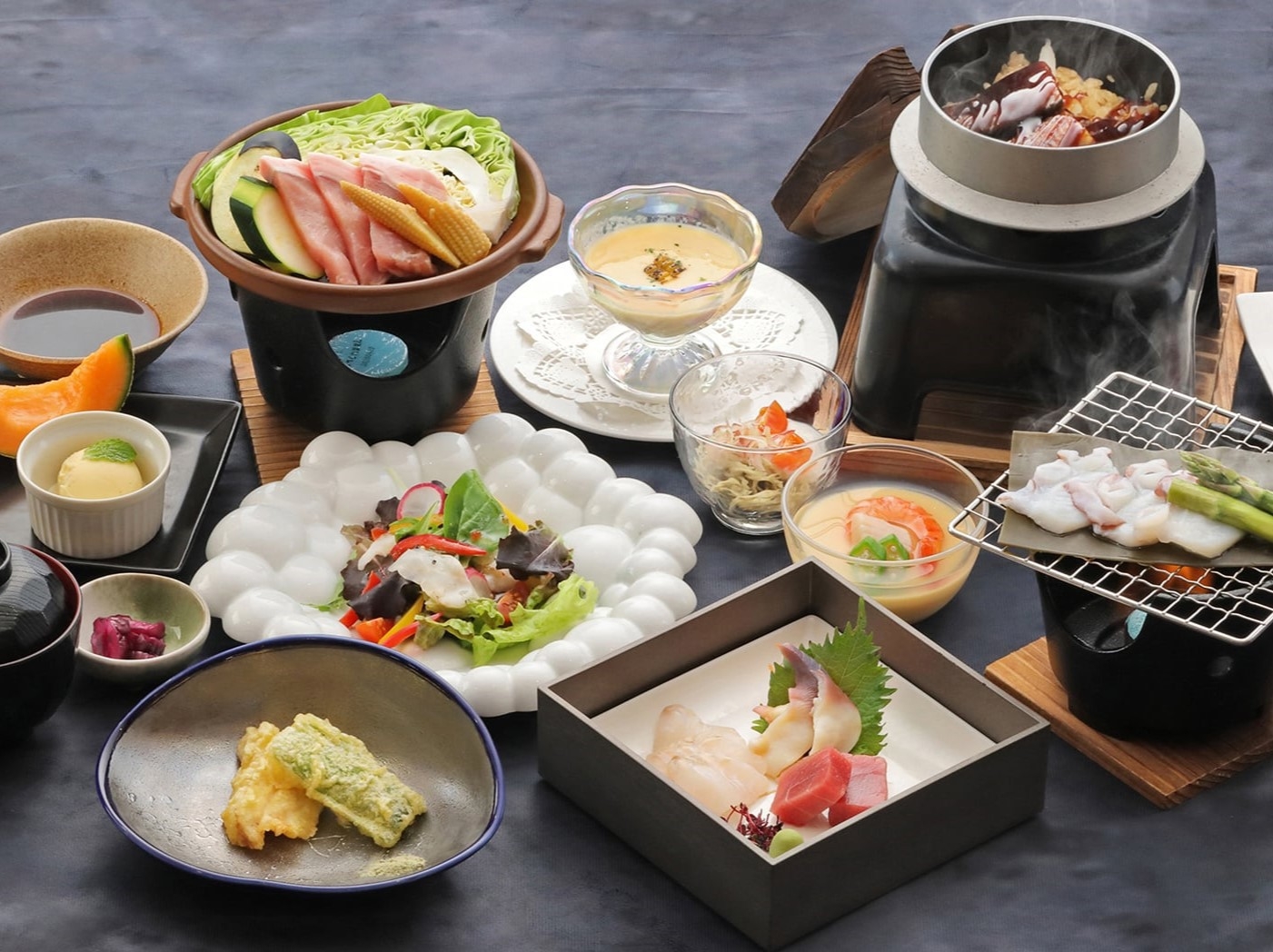 【スタンダード】海鮮盛合せやたこの網焼き等計10品のコースメニュー9/30まで