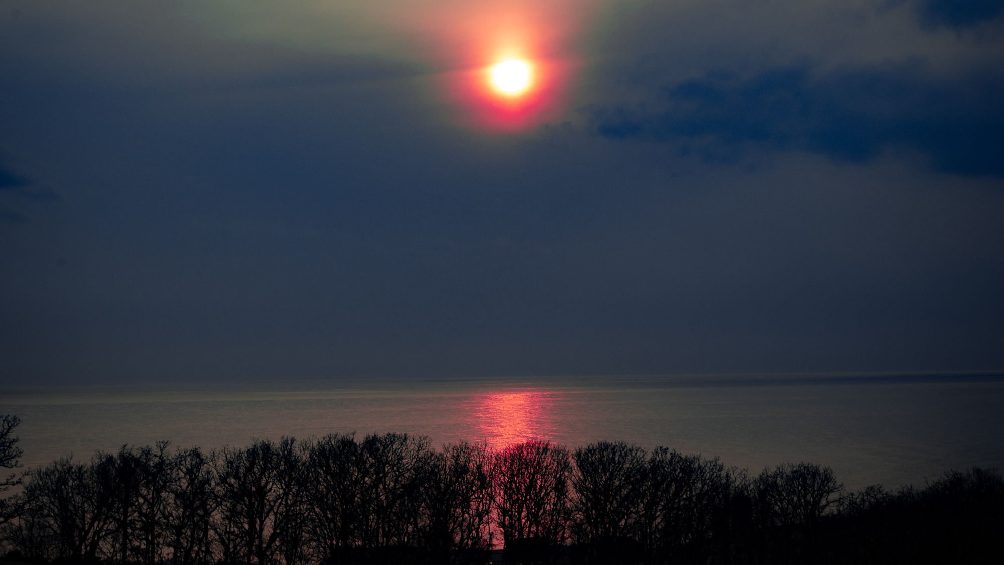 夕刻には真っ赤に染まる景色とレコードの音楽で贅沢な時間が流れます