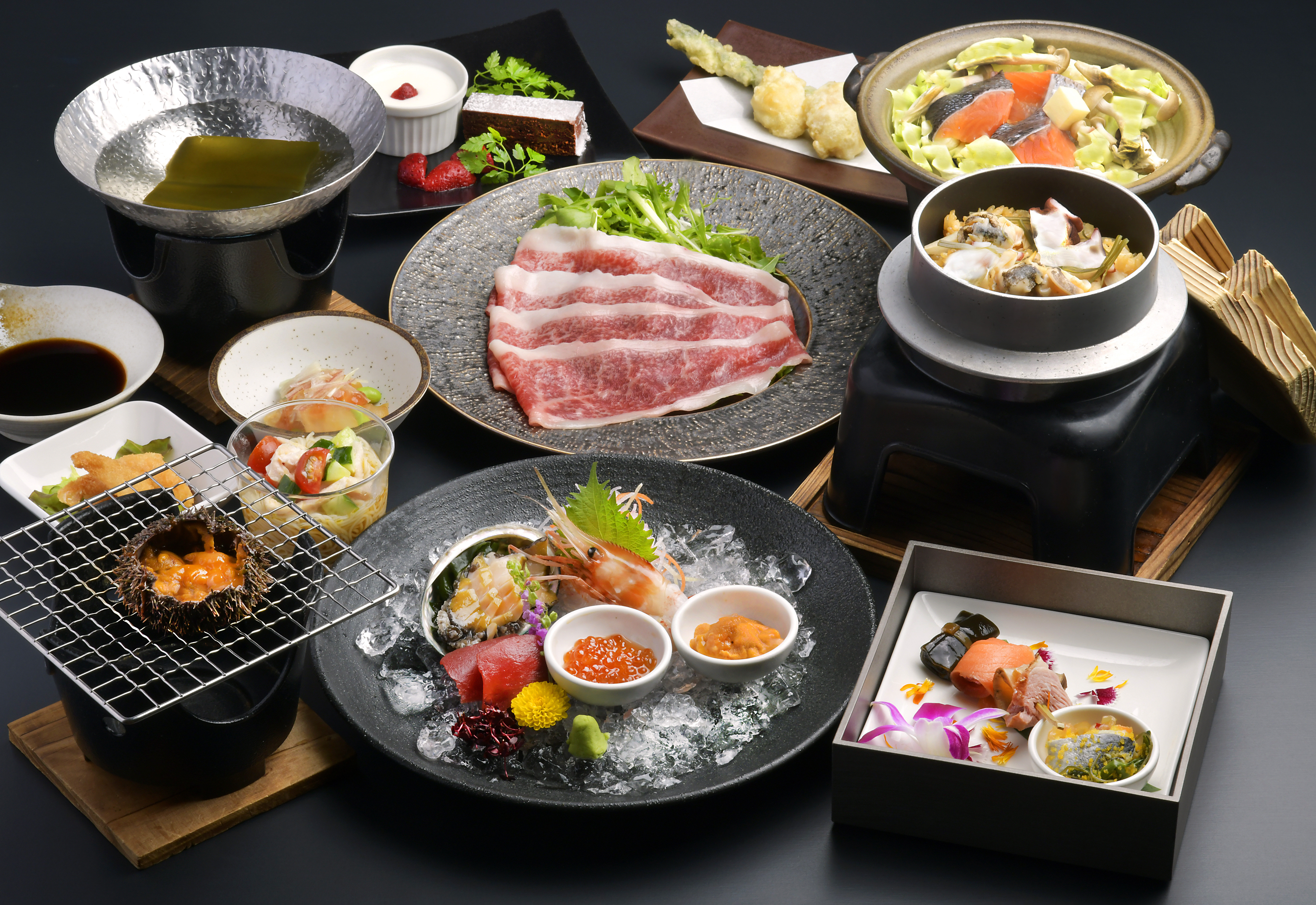 【最上級】三石こぶ黒和牛しゃぶしゃぶ＆たこ網焼き