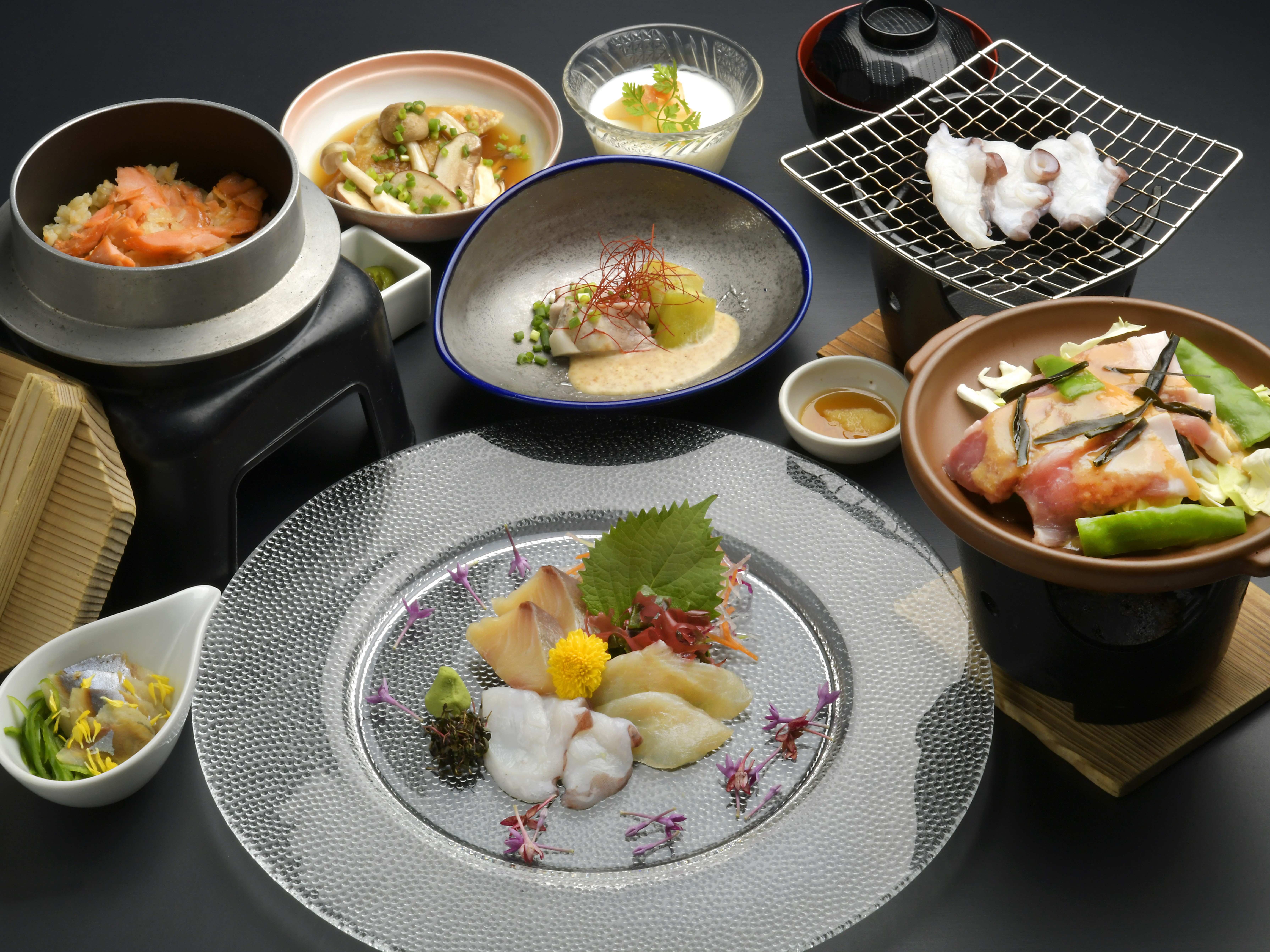 【スタンダード】お造り＆サメカレイの中華あんかけ