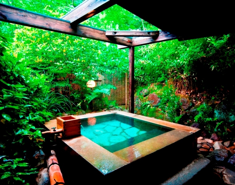 Open-air bath in guest room NEW