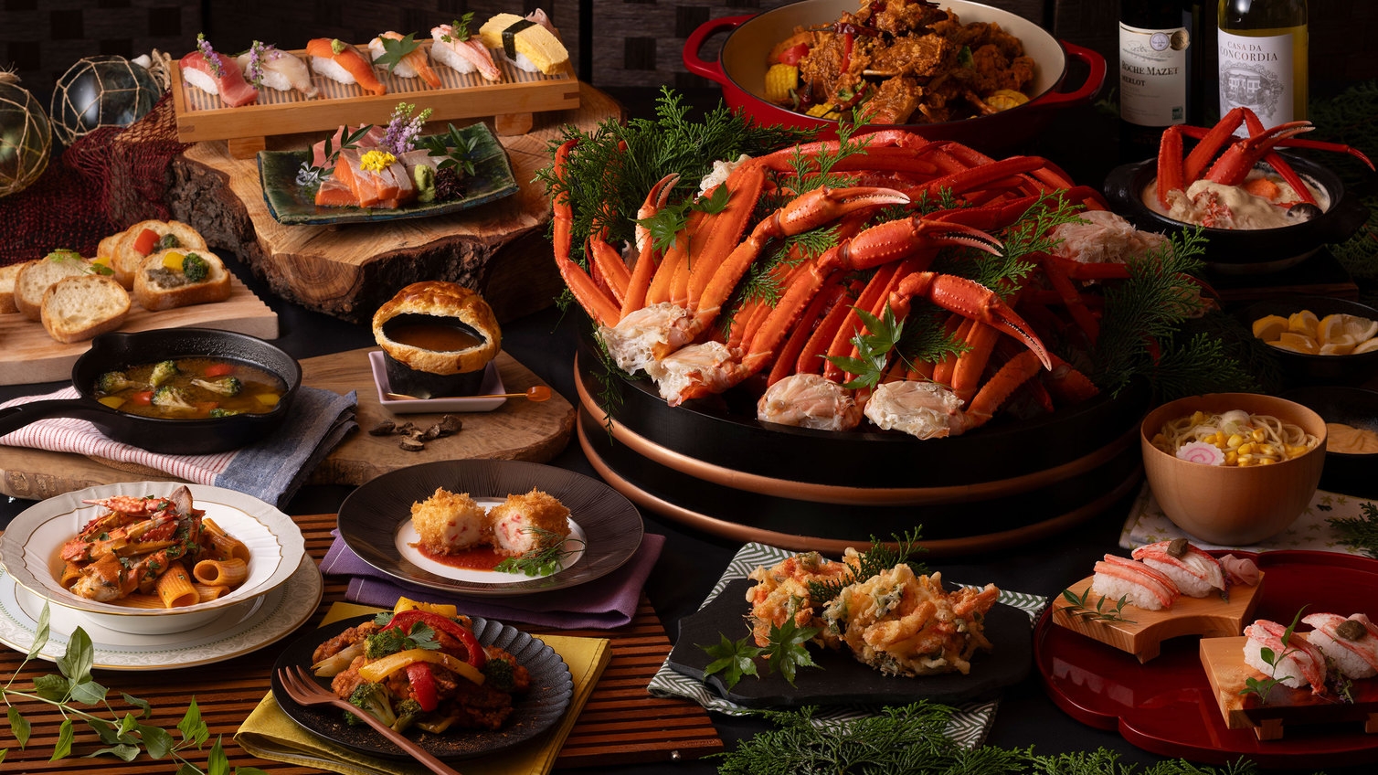 【5％OFF】【楽天スーパーSALE】 1泊2食付大江戸カニづくしバイキング