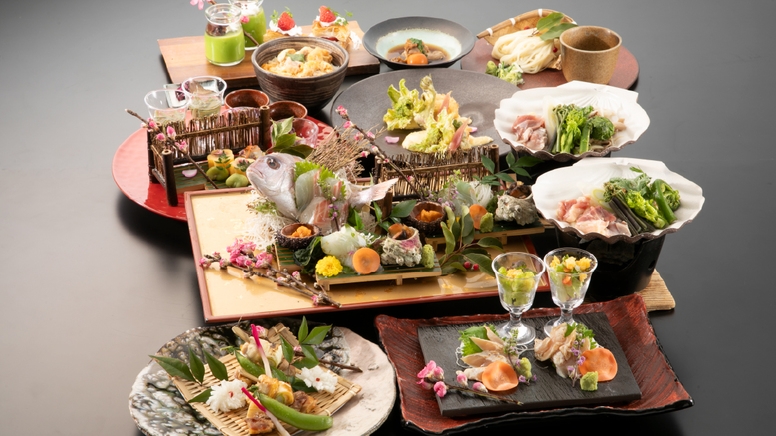 【個室露天風呂付客室】秋田名鶏・比内地鶏＆稲庭うどん会席【夕朝２食付】銘酒・新政NO.6も楽しめる