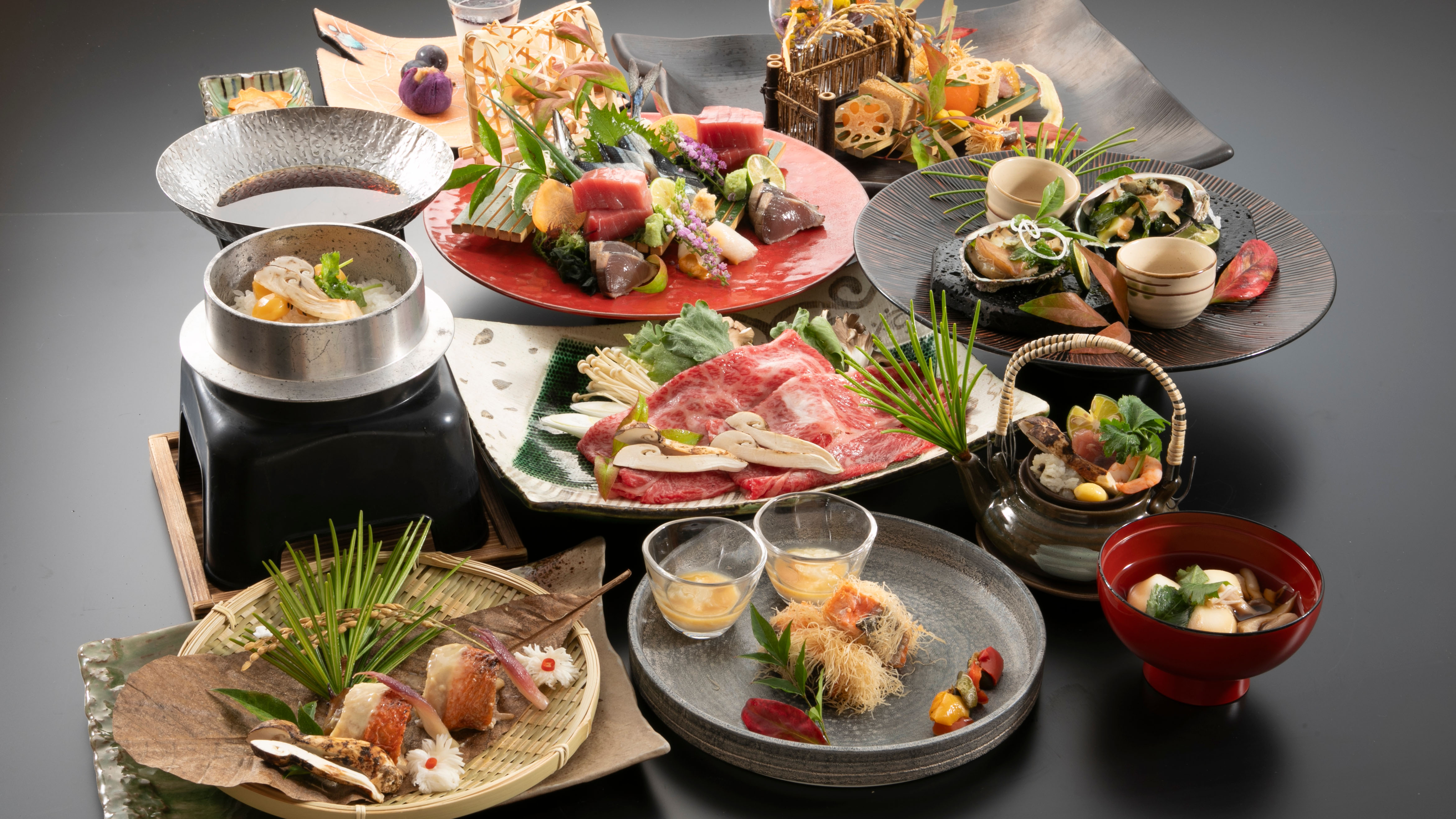 【秋季2025年9月～11月】秋のプレミア会席　※画像は一部2名様分