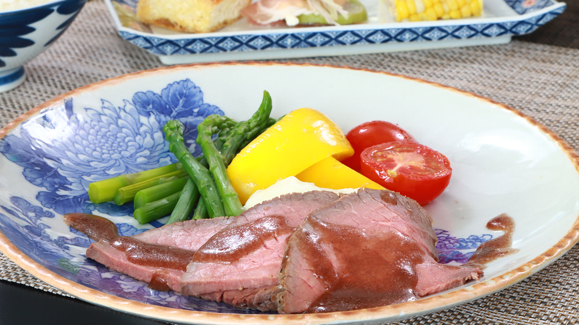 夕食　一例（夏季）ローストビーフ